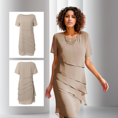Elara™ - Layered Chiffon Dress