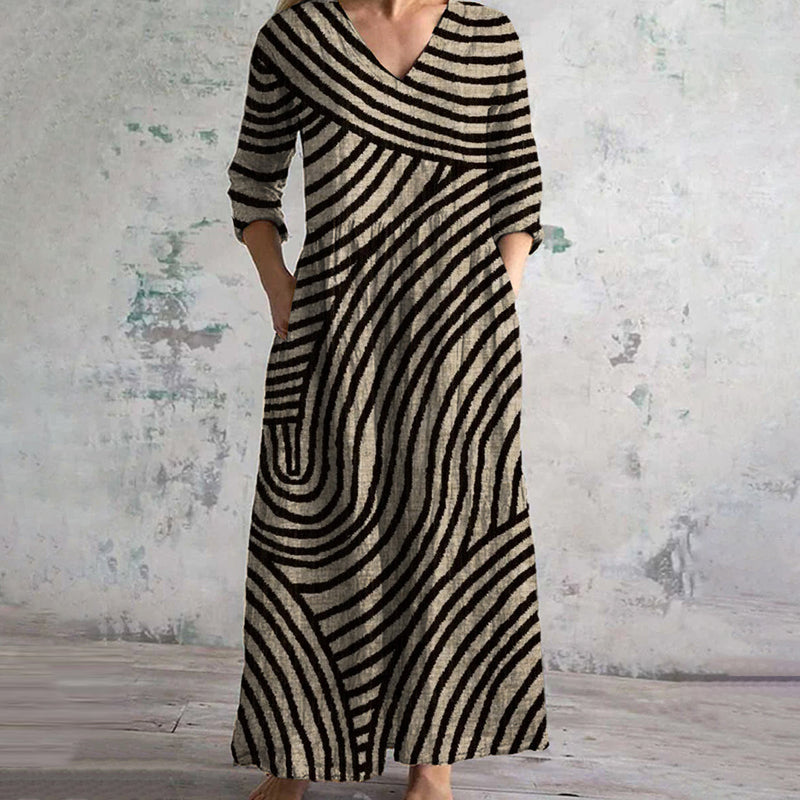Eve™ - Vintage Striped Dress