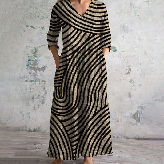 Eve™ - Vintage Striped Dress