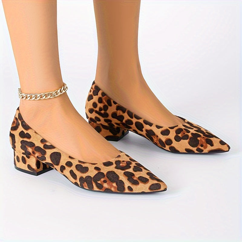 Dina | Leopard Print Pointed-Toe Heels
