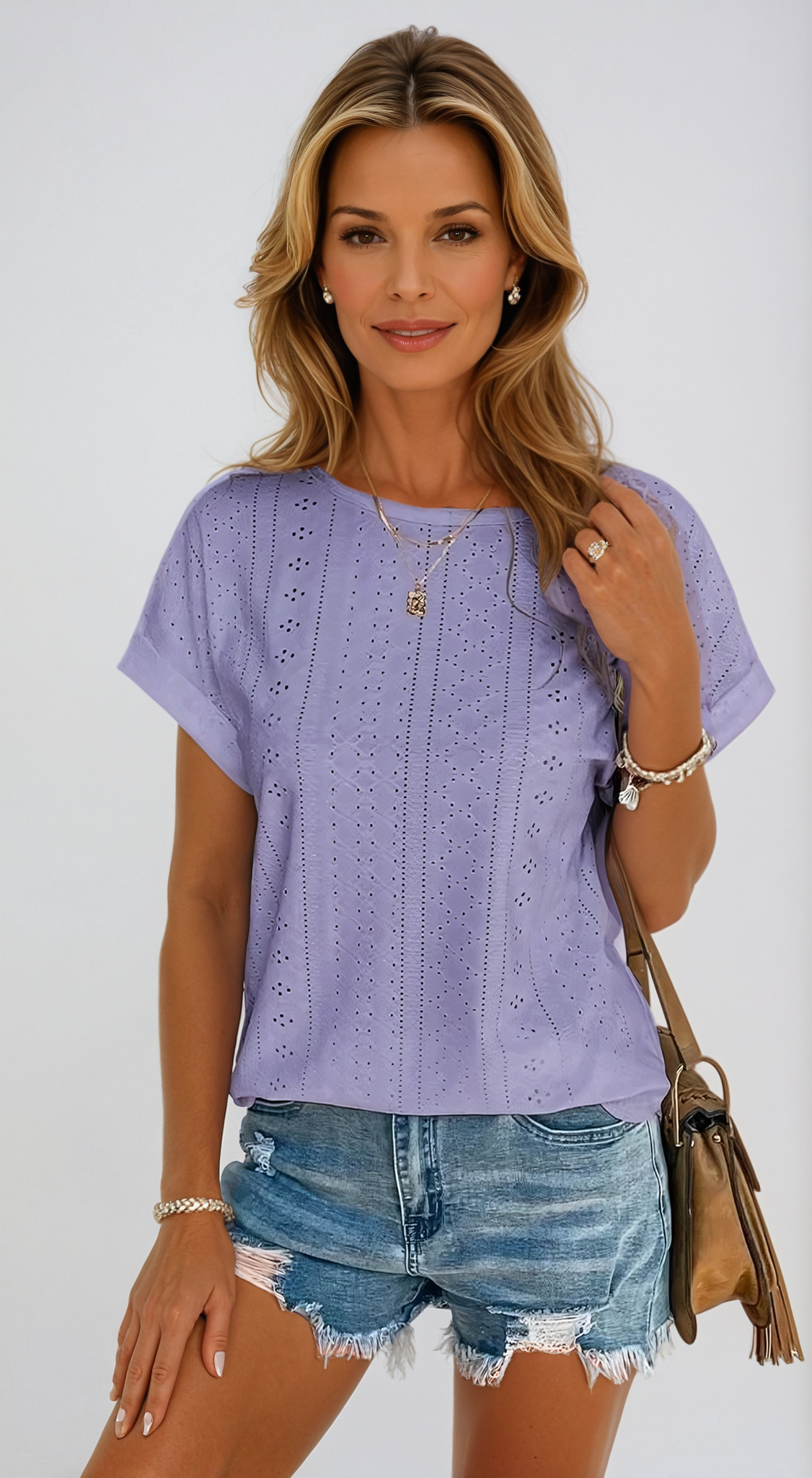 Becky™ | Casual Eyelet Top