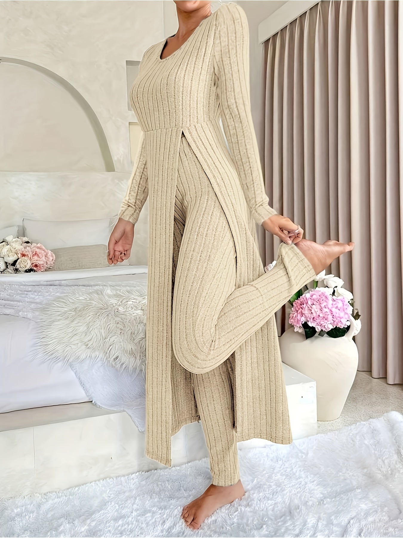 Aldea™ - Cozy Two-Piece Ribbed Lounge Set