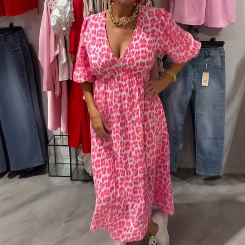 Avenia™ - Printed V-Neck Dress