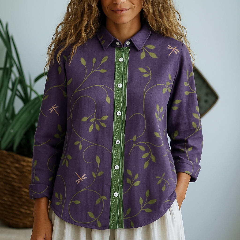Cara™ - Vintage Leaf Blouse