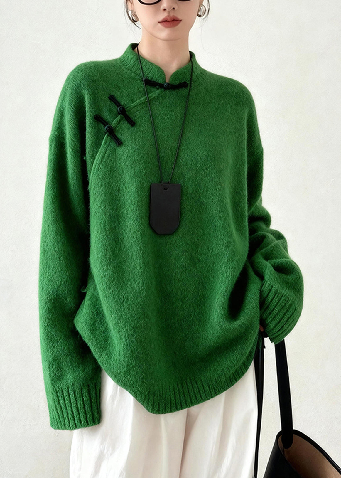 Mei™ - Mandarin Collar Winter Button Sweater