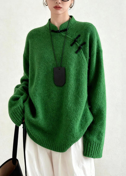 Mei™ - Mandarin Collar Winter Button Sweater
