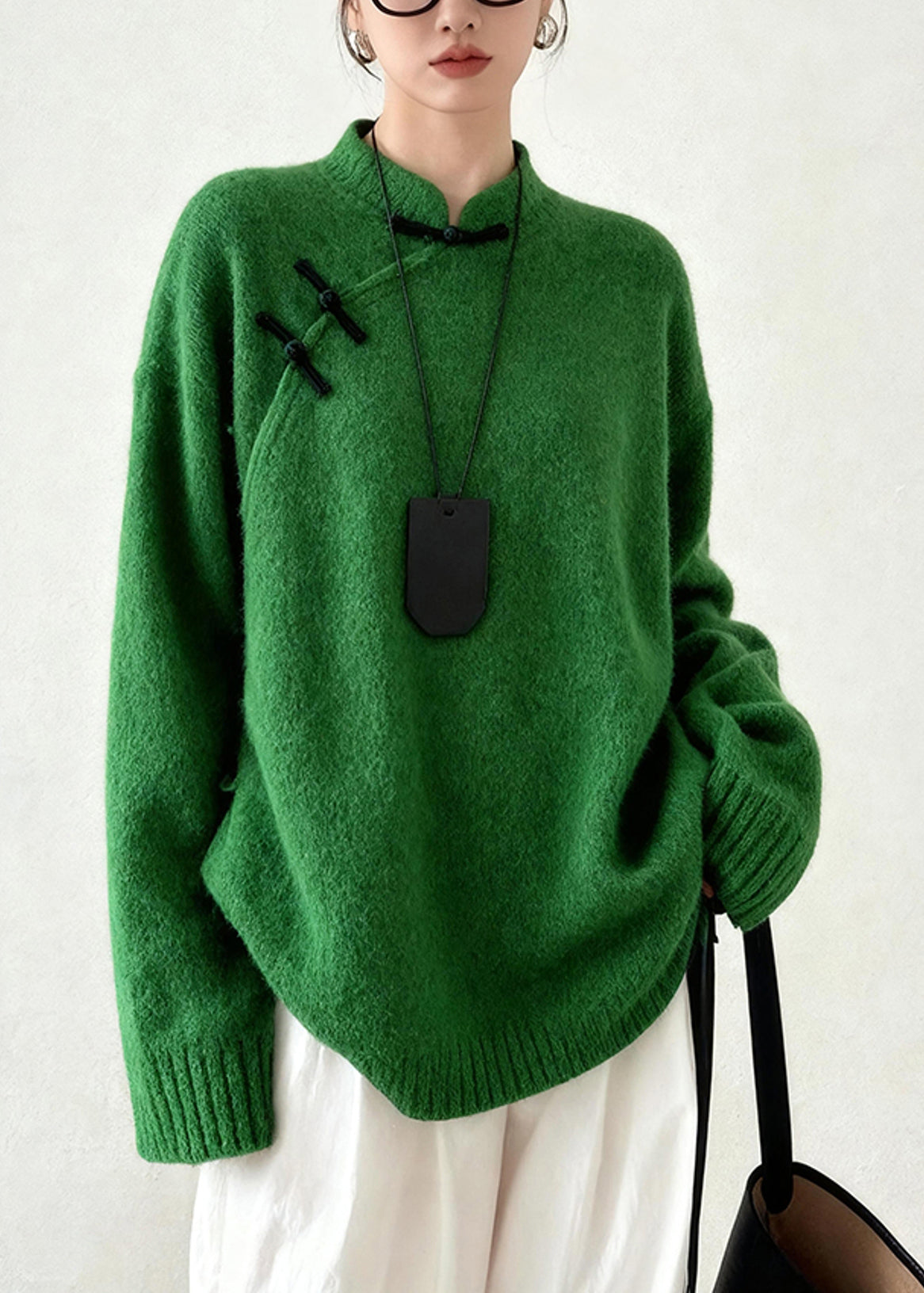 Mei™ - Mandarin Collar Winter Button Sweater
