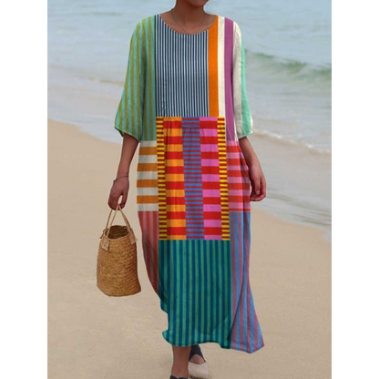 Katrin™ - Women's Vintage Geometric Cotton Dress