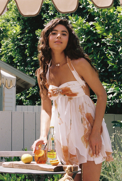 Arabella™ - Floral Chiffon Mini Dress