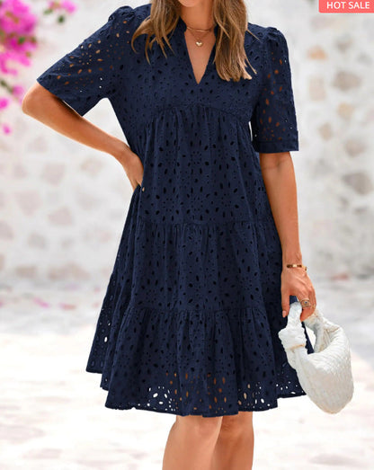 Rica™ - Chic Lace Ruffle Summer Dress