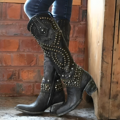Mia™ - Western Knee-High Boots