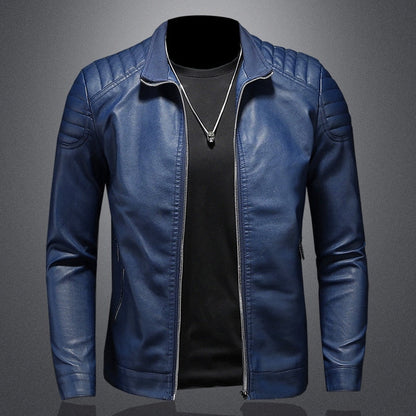 Enrico - Stylish Men's Leather Jacket with Convenient Pockets