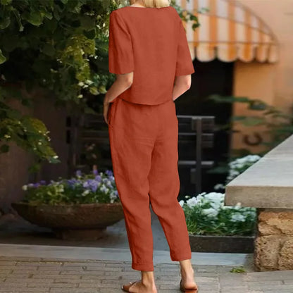 Mia™ - Two-Piece Linen Set