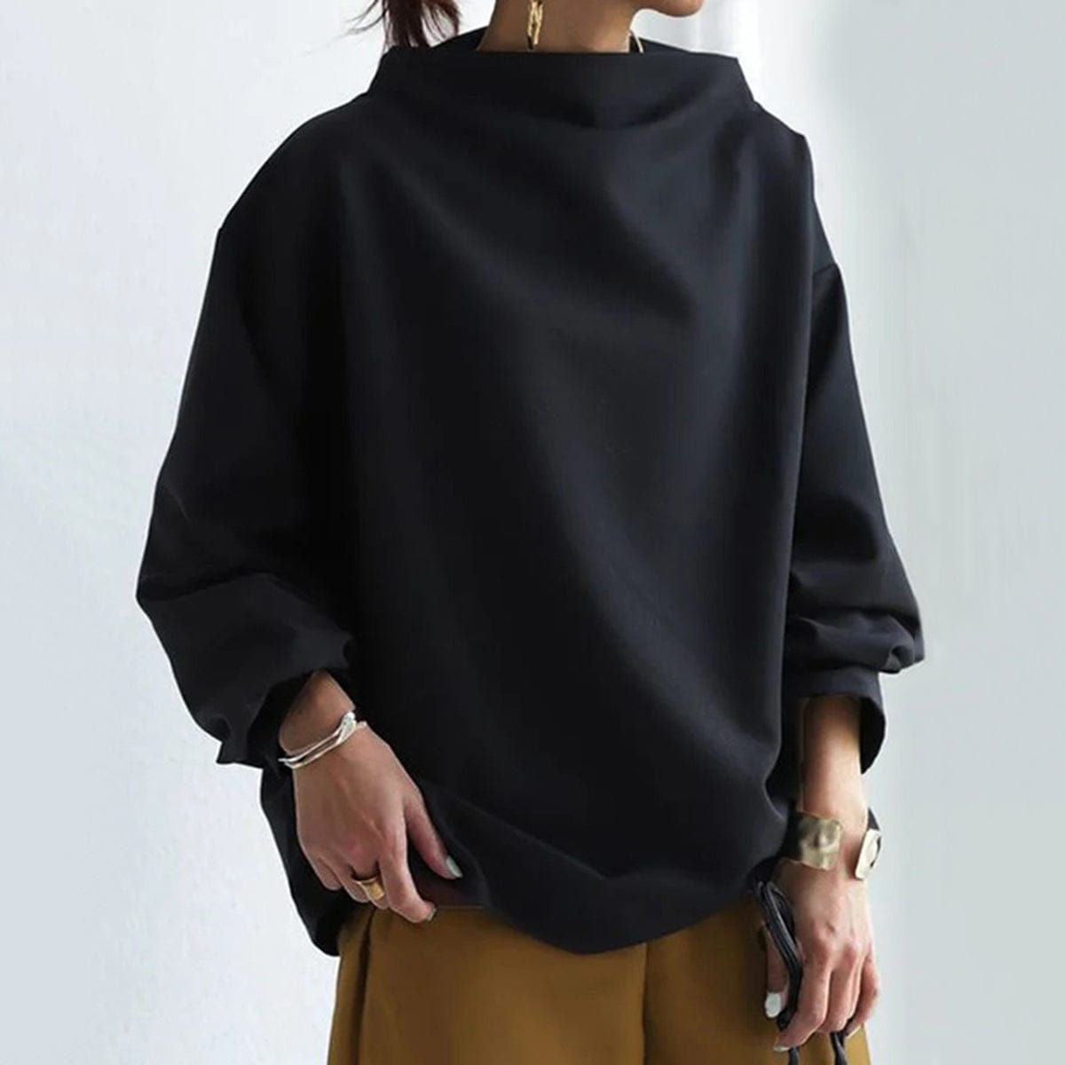 Elly™ - High-Neck Soft Knit Top