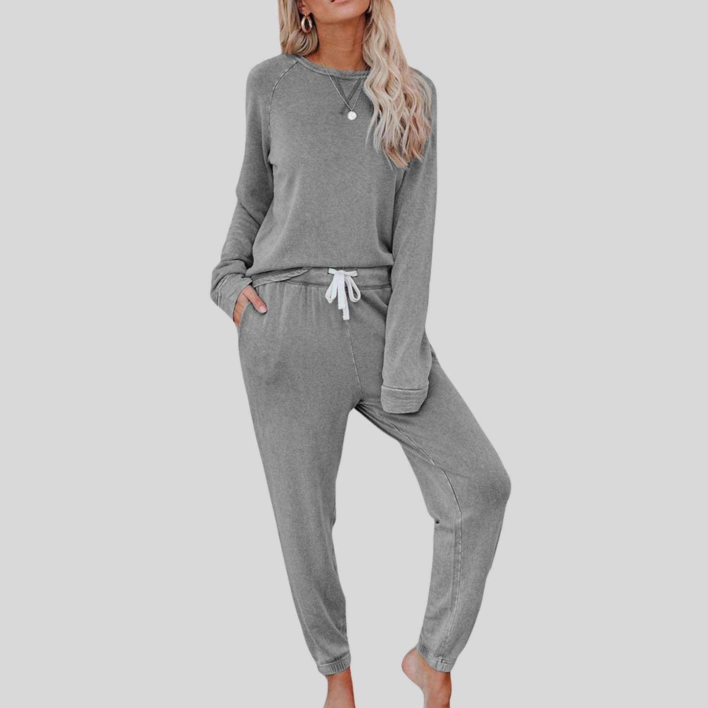 Josie™ - Casual Long Sleeve & Sweatpants Set