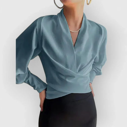 Aria™ - Elegant Puff Sleeved Blouse