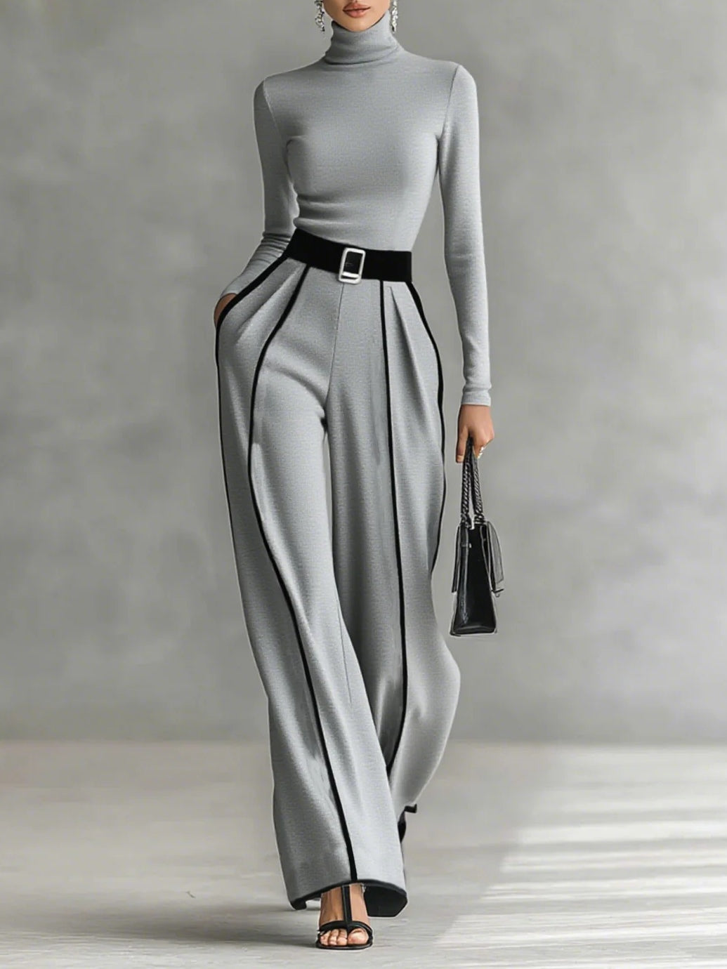 Alina – Two-Piece Set with High Collar