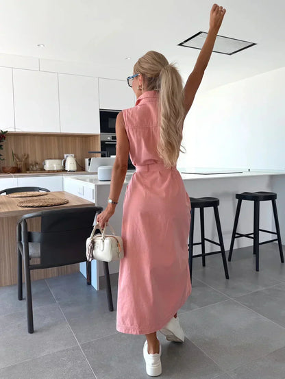 Diane™ - Denim Maxi Dress