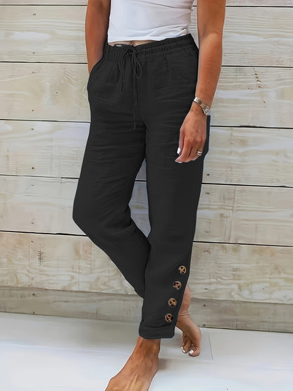 Lana™ - Slim Straight Cotton Pants