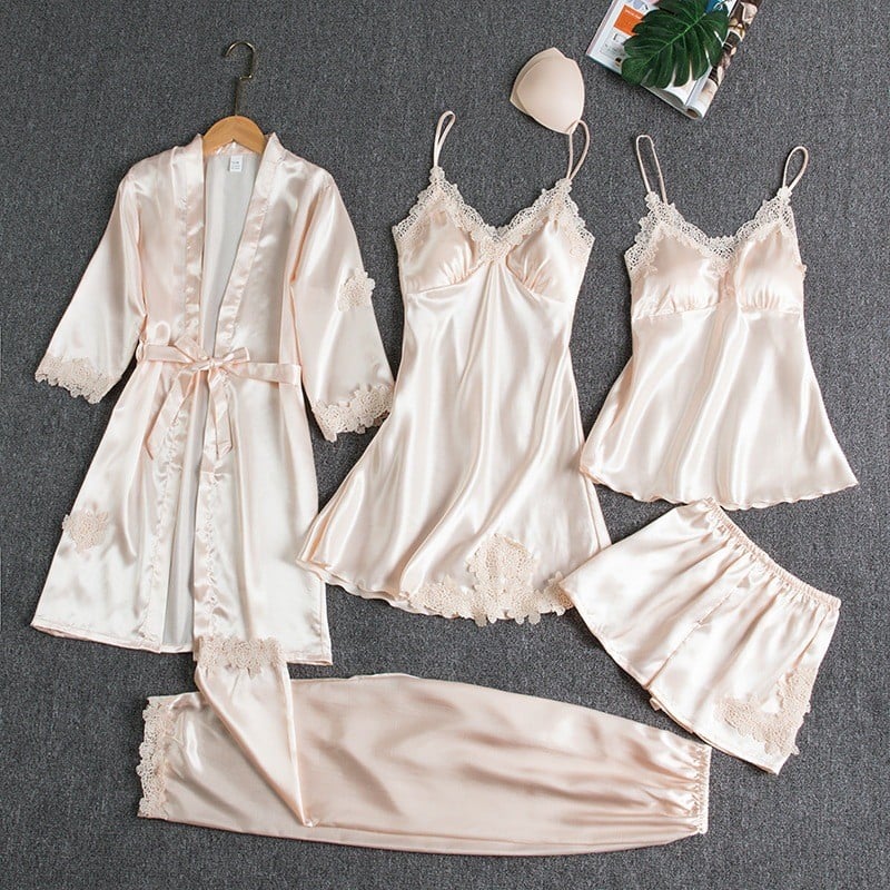Luna™ - 5-Piece Satin Pajama Set