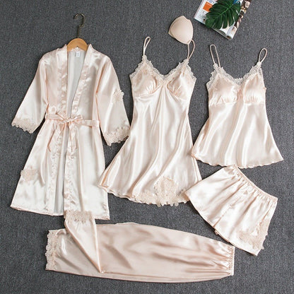 Luna™ - 5-Piece Satin Pajama Set
