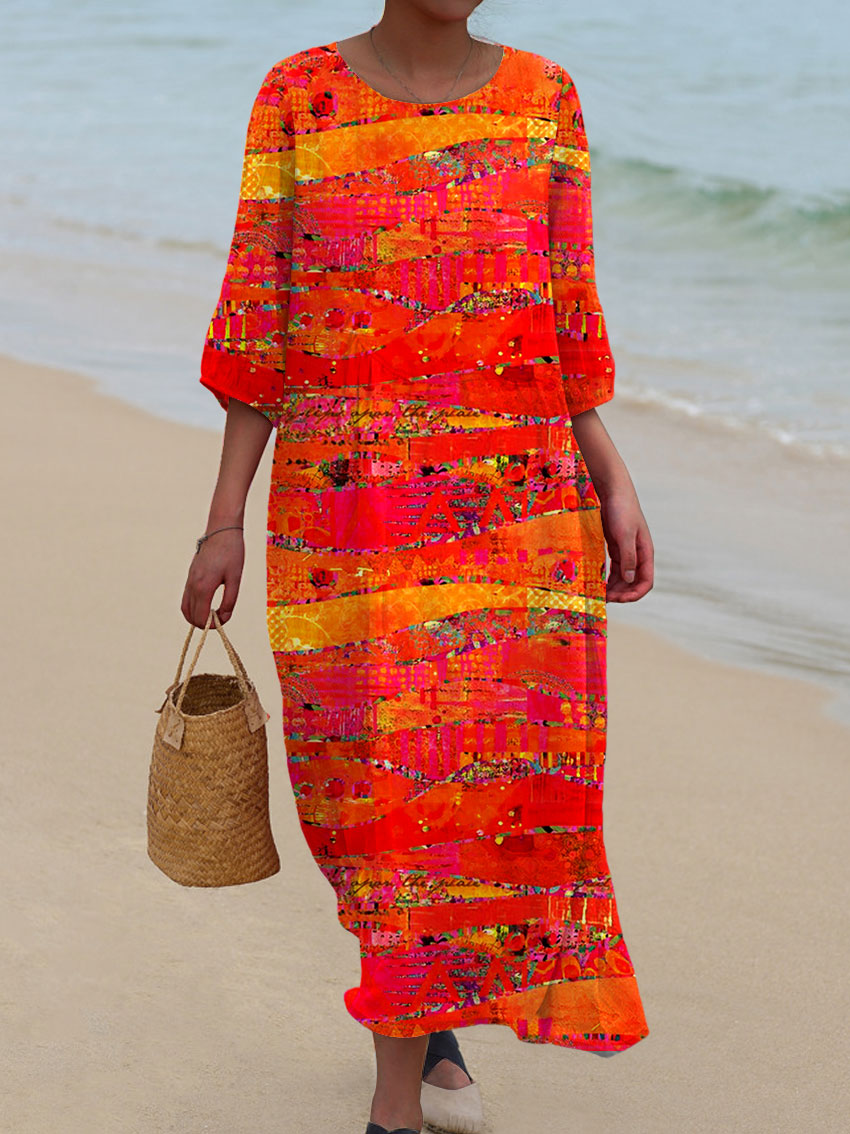 Heidi™ – Vintage Art Print Casual Cotton And Linen