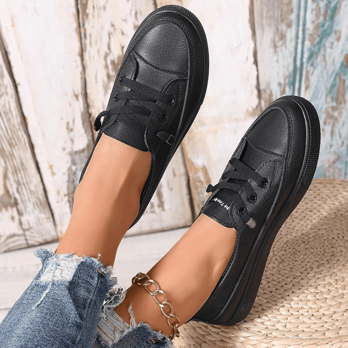 Elise™ – Women’s Lace-Up Orthopedic Flat Shoes