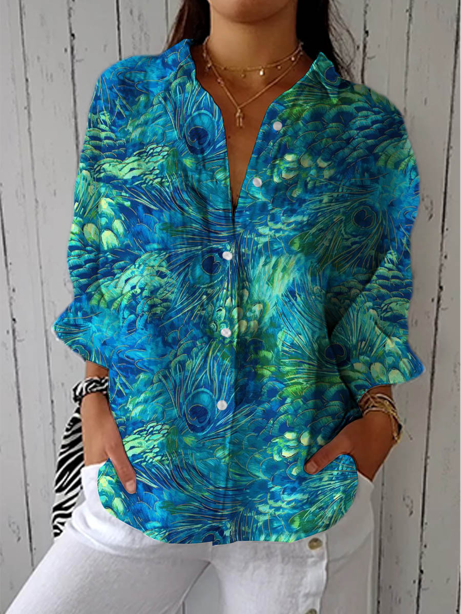 Florina | Peacock Feather Grace Blouse
