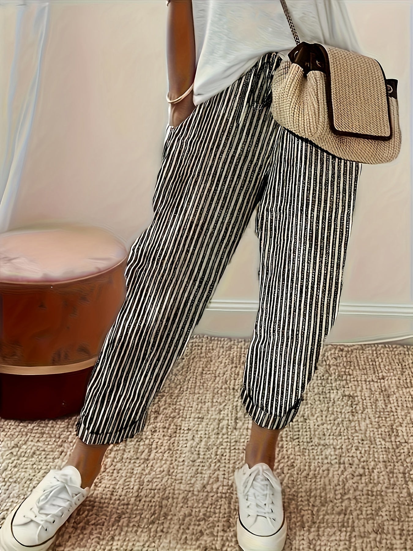 Elena™ - Striped Wide-Leg Pants