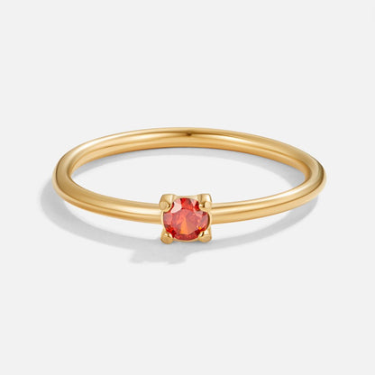 Gold Rings with Birthstone