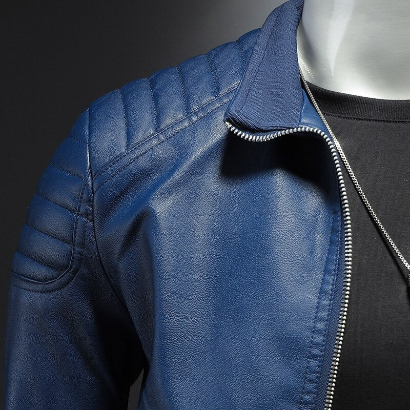 Enrico - Stylish Men's Leather Jacket with Convenient Pockets