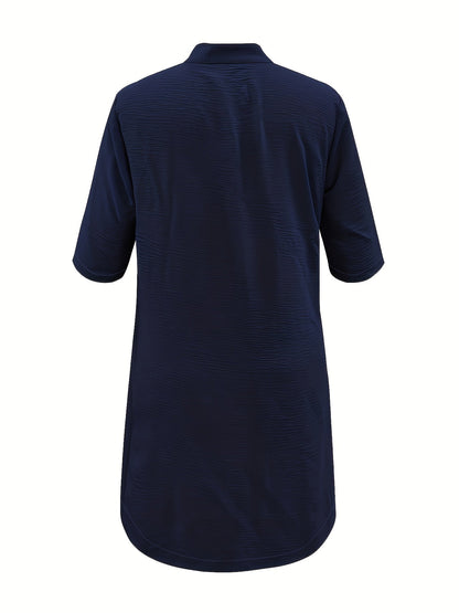 Hannah™ - Casual Dress with Button Placket