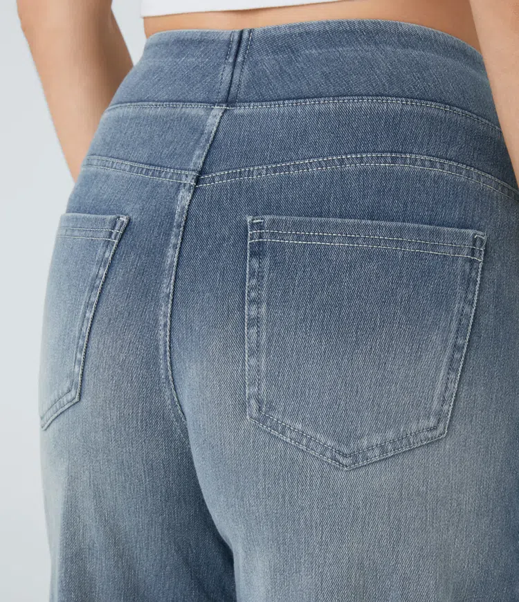 Quinn™ - High Waisted Wide Leg Jeans