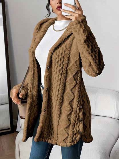 Chloe™ - Plush Hooded Cardigan