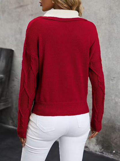 Isolde™ - Elegant Collared Sweater