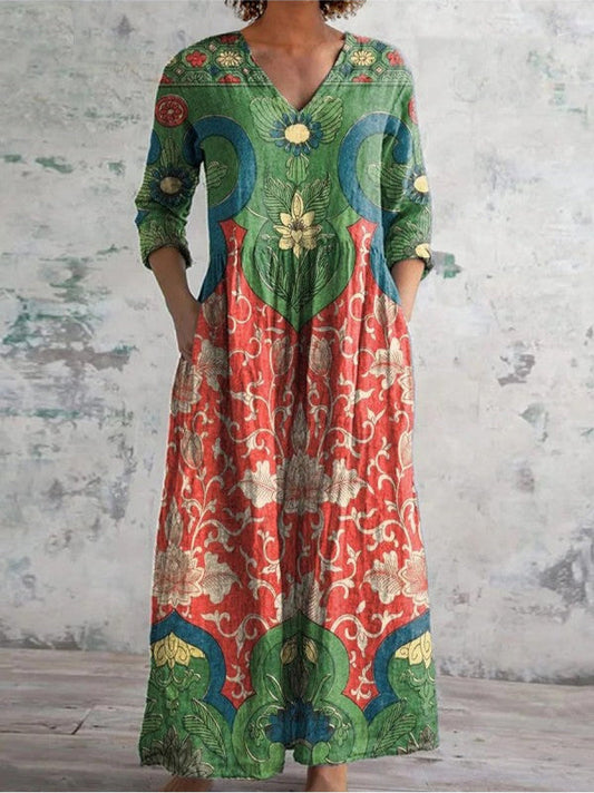 Celestine™ - Vintage Floral Maxi Dress