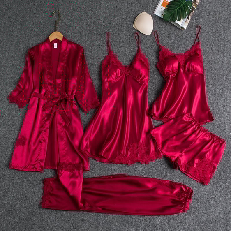 Luna™ - 5-Piece Satin Pajama Set