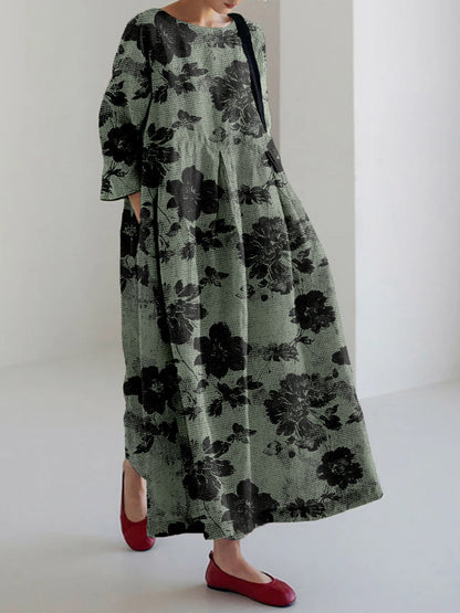 Nerisse™ - Botanical Print Dress
