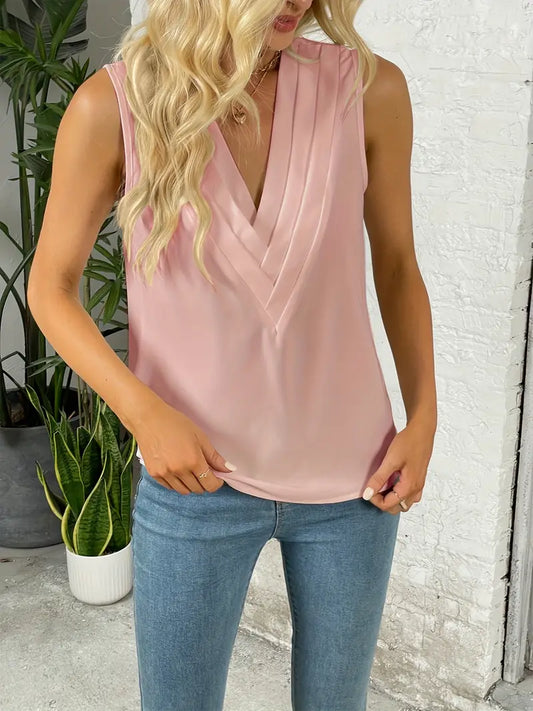 Carina™ - Elegant V-Neck Blouse