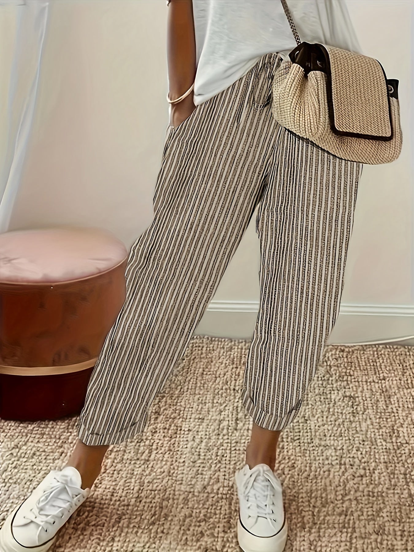 Elena™ - Striped Wide-Leg Pants