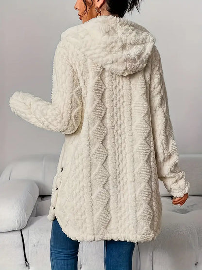 Chloe™ - Plush Hooded Cardigan