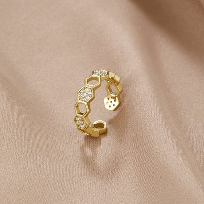 Cinthia - Gold and Crystal Ring