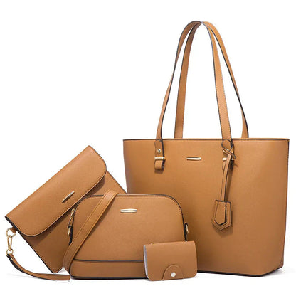 3-Piece Leather Handbag & Shoulder Bag Set