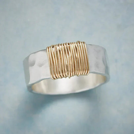 Boho Thread Ring in Gold