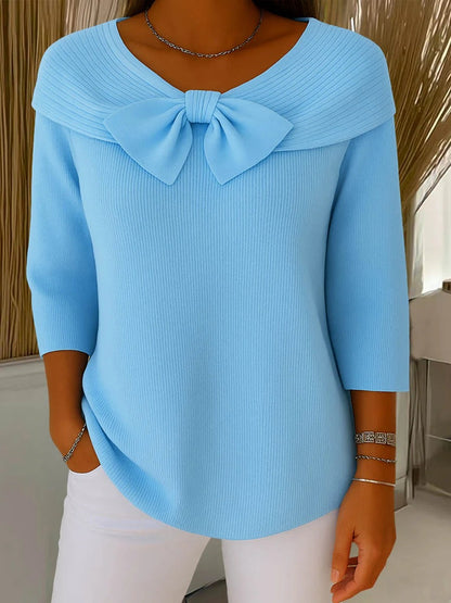 Serena™ - Women's Sweater with Bow
