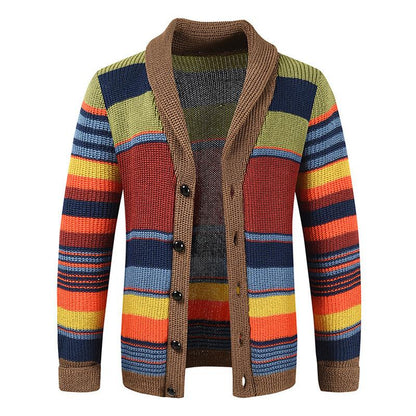 Marcus - Colorblock Men's Vest with Lapel Collar