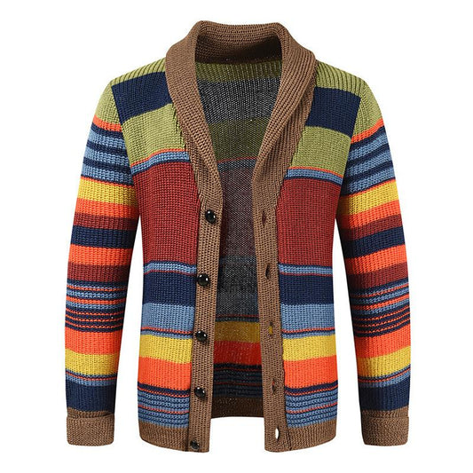 Marcus - Colorblock Men's Vest with Lapel Collar