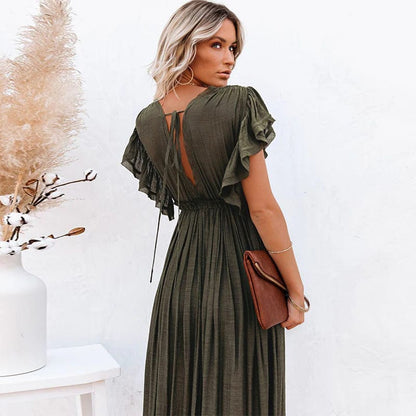 Esmee™ - Maxi Dark Green Ibiza Dress