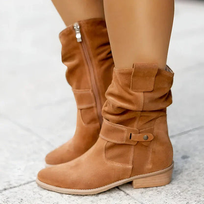 FRANCINE | LOW HEEL ANKLE BOOTS