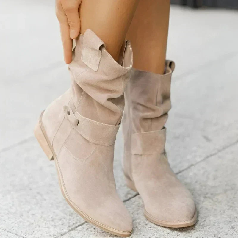 FRANCINE | LOW HEEL ANKLE BOOTS